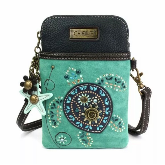 Chala Handbags Safari Crossbody Bag - Convertible Cellphone Purse/Clutch With Adjustable Strap